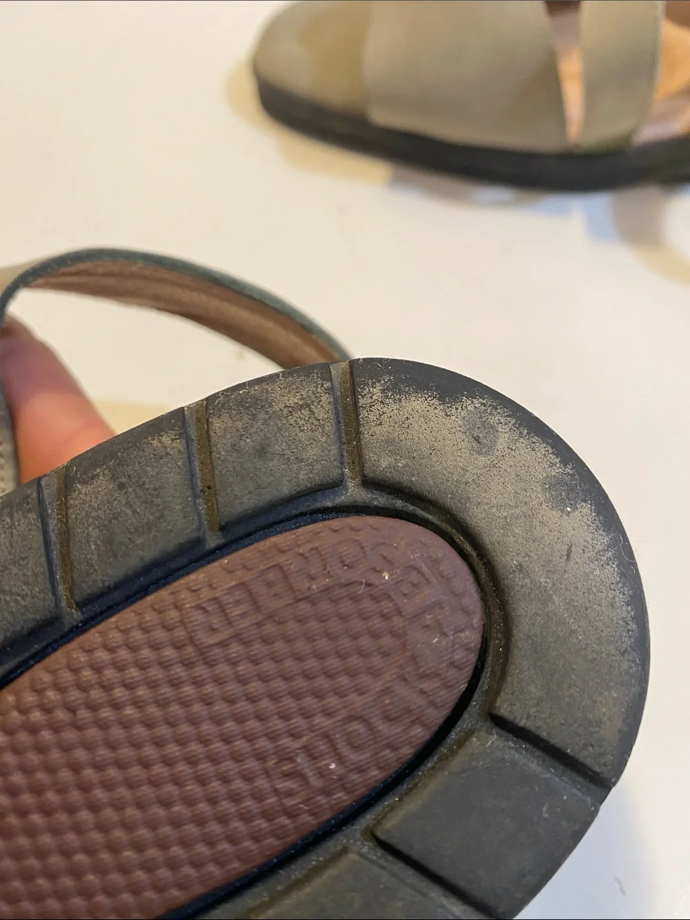 BEUTIFEEL  Olive Green Adjustable Strap Comfort  Sandals Sz 42